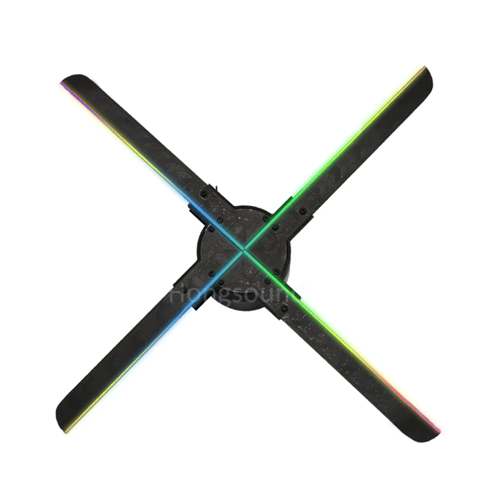 

4blades hologram fan 46cm 3D WIFI holographic display advertising fan with Blue tooth Audio out