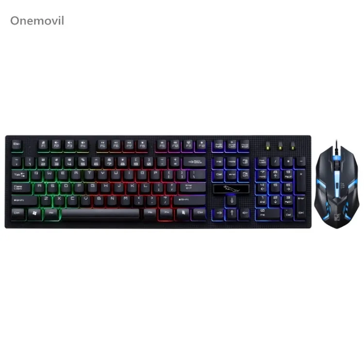 

Wholesale Gaming Keyboard And Mouse Wired ZGB G20 1600 DPI Wired Teclado Keyboard RGB Backlight Mechanical Keyboard Mouse Combos, Black white