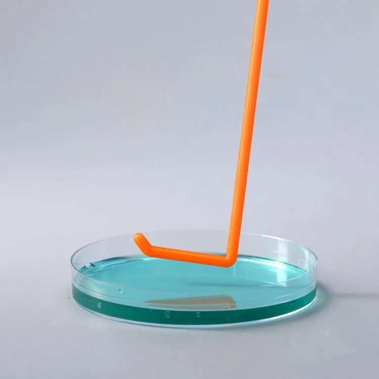 Lab Use Sterile L Shaped Plastic Bacterial Spreading Bar Cell Spreader