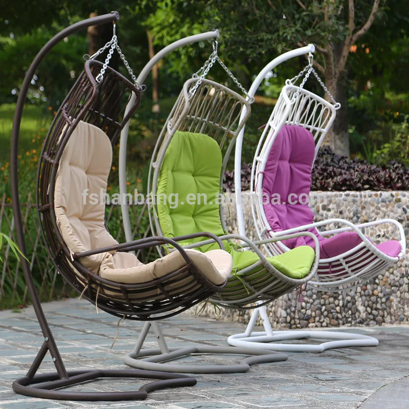 oval swing garden chair