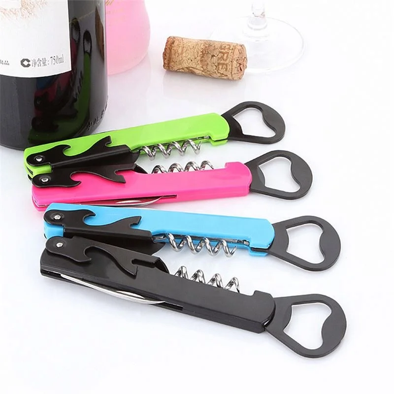 

4 in1 Stainless Steel Wine Beer Bottle Opener Corkscrew Multifunction Portable Wine Opener Kitchen Bar Tools Accessories