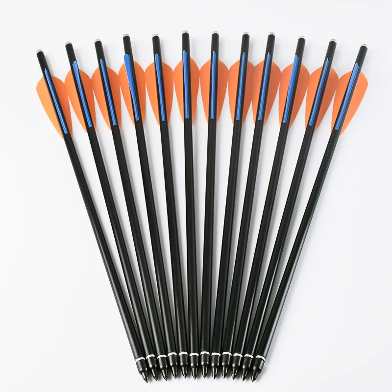 

12pcs/lot replaced Fiberglass Arrows Bolts 20 Inch Shaft For Hunting Crossbow Bolts with TPU Vanes Archery