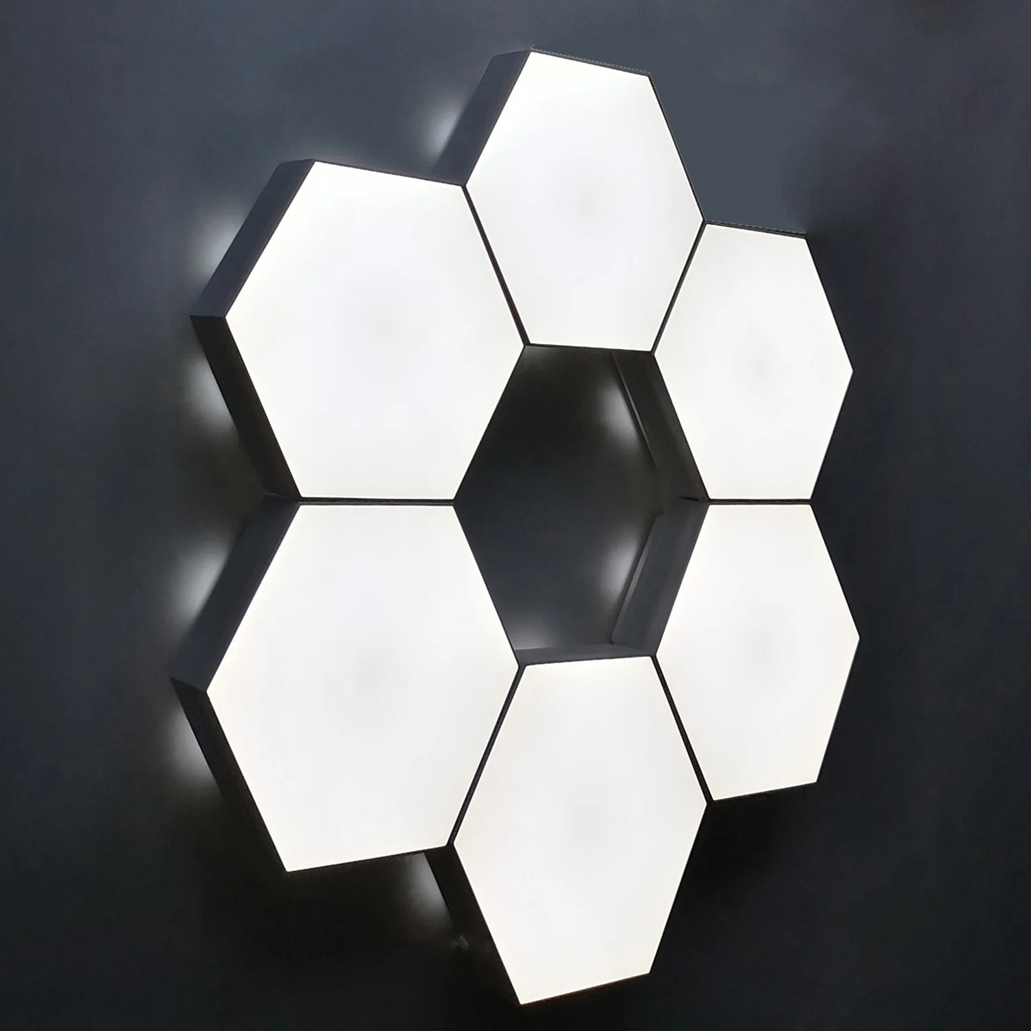 Creative Smart Removable Hexagonal Wall Lamp Quantum Modular Touch Hexagon Geometry Splicing Hex Honeycomb White LED Night Light