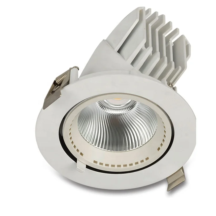 90degree adjustable in vertical black white 8w 15w 30w 40w commercial led gimbal downlight