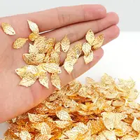 

100Pieces/Lot Gold/Metal Charms Stamping Leaf Earring Charms Pendants DIY Charms for Jewelry Making 10*19mm