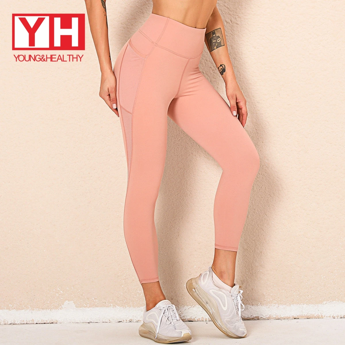 

Facorable Price Hot Sale High Waist Gym Womens Comouflage Yoga Pants With Pocket