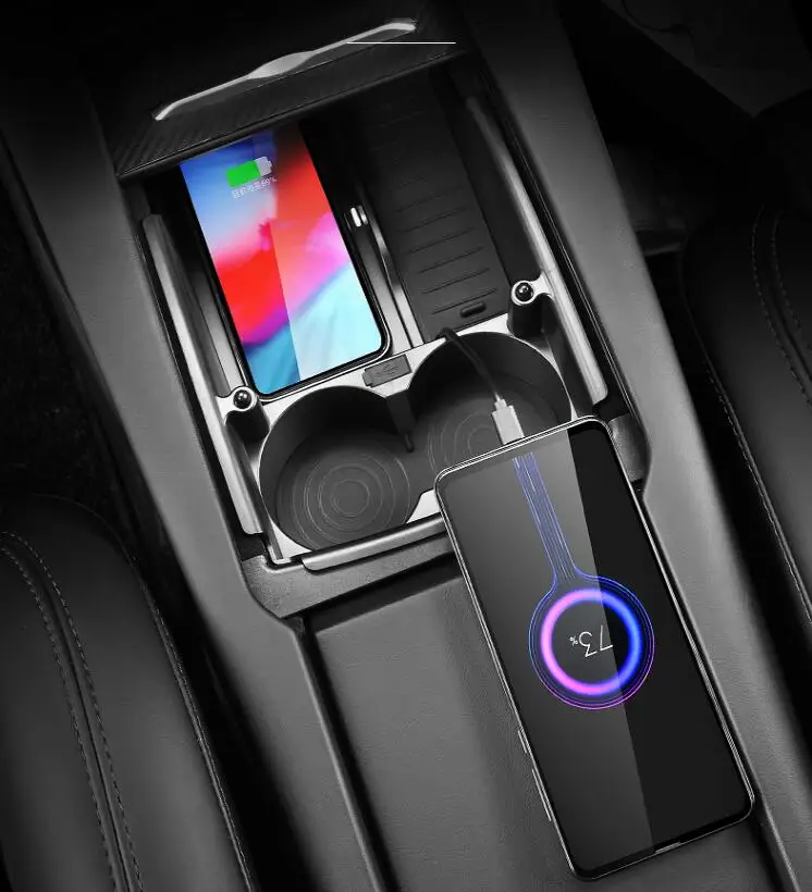 Fast Charging Wireless Charger For Tesla Model X S,10w Qi Wireless Smartphone Charging Pad,Car