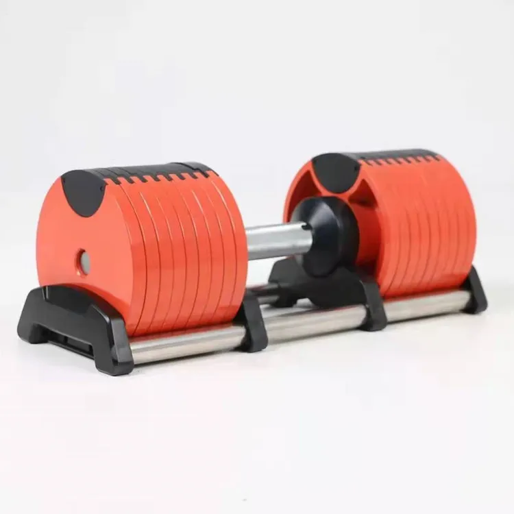 

2021 Shuyou Te fitness machine gym commercial dumbbell set 32kg adjustable dumbbell, Orange