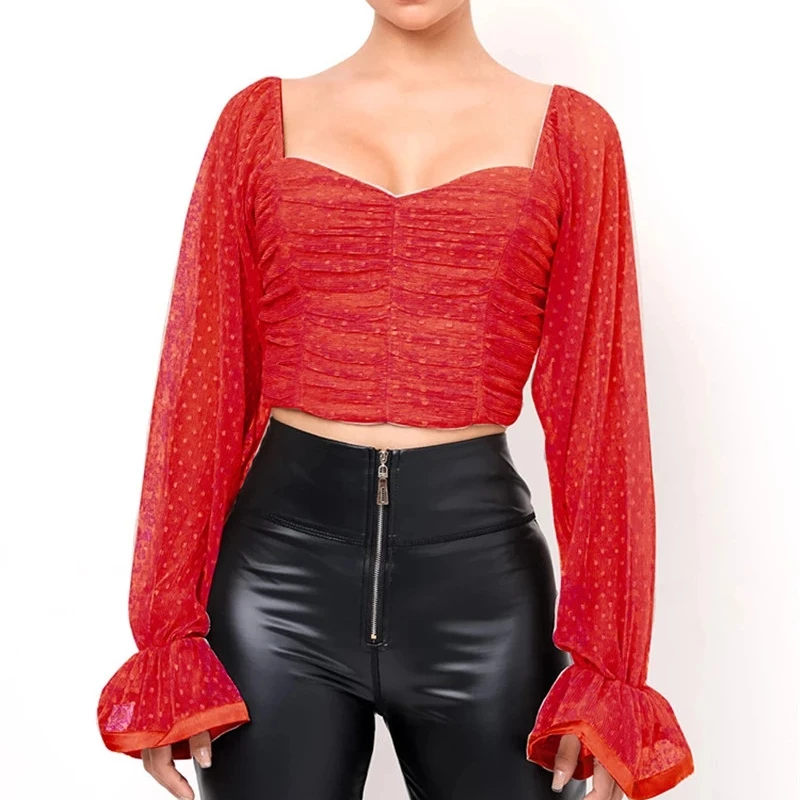 

LB1049 Custom Tank White Long Short Sleeve Sexy Bustier Women Crop Tops T-Shirts