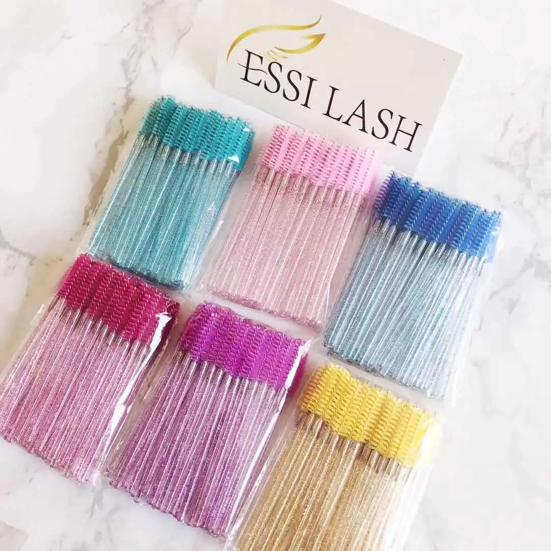 

Best selling No.1 Wholesale private label tools makeup tool kits Disposable Lip brush Disposable Gold Glitter mascara brush