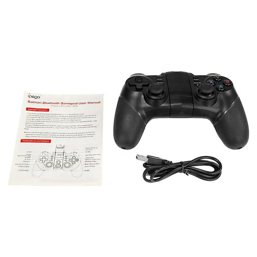 

Ipega Pg-9076 Wireless Bt 2.4G Controller Gamepad For Playstation3 Ps3 Android/ Io/ Windows, Black