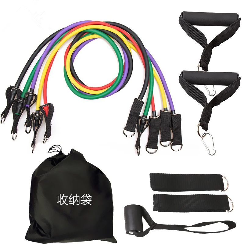 11pcs Resistance Bands Exercise Rubber Bands Latex Resistance Tube Set