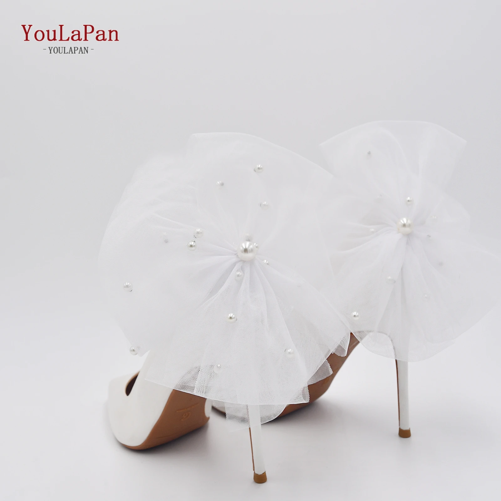 

YouLaPan A28 Fashion Style White Satin High Heeled Slip On Pearl Shoes Sexy Heels For Women