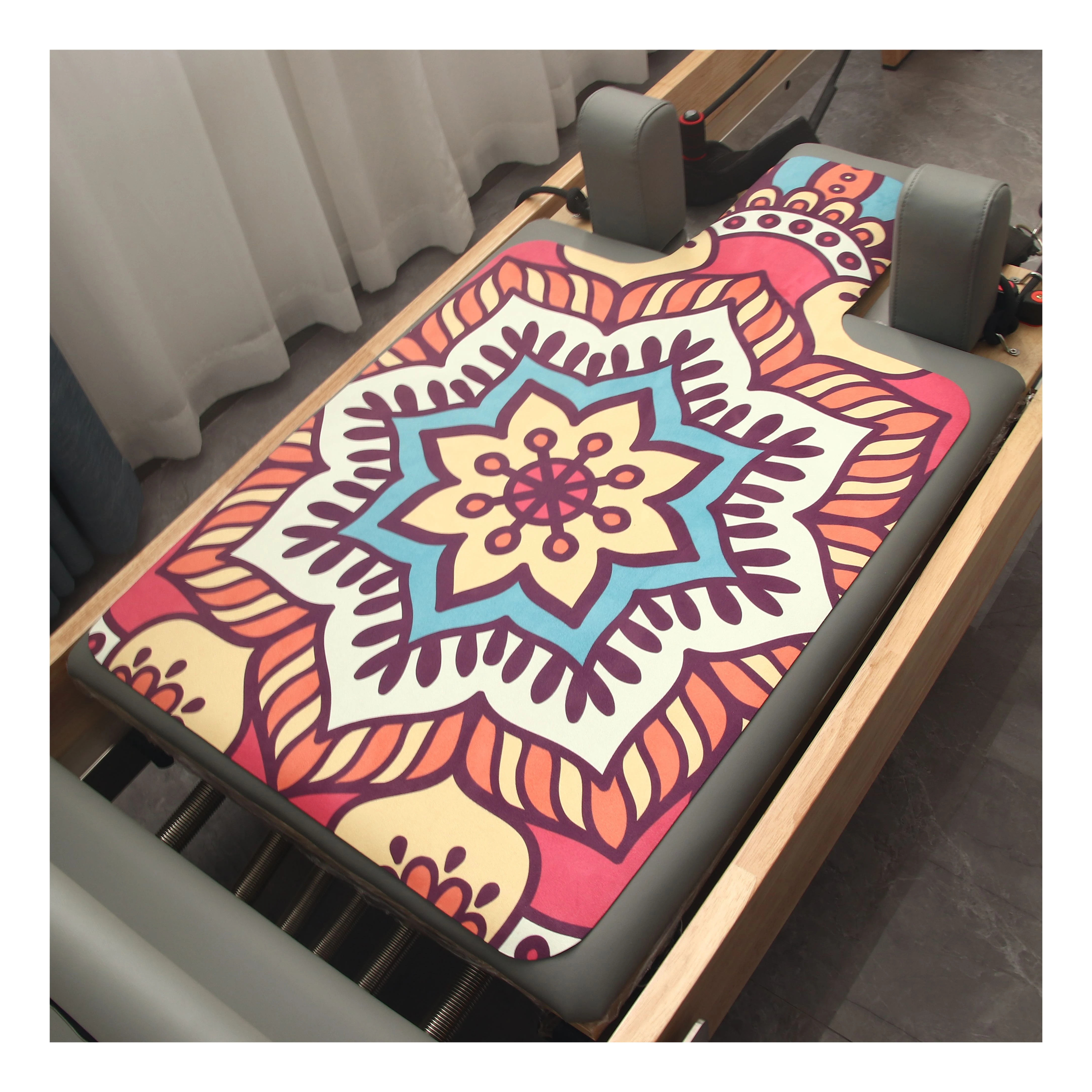 Eco-Friendly Custom PU Rubber Yoga Mat Foldable and Portable with Antislip Feature Suede Pilates Reformer Mat Cover