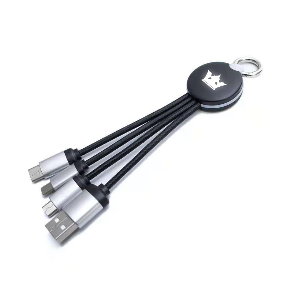 Latest Design Fast Charging Type-C 4 In 1 Charging Cable Usb With glowing logo - ANKUX.COM