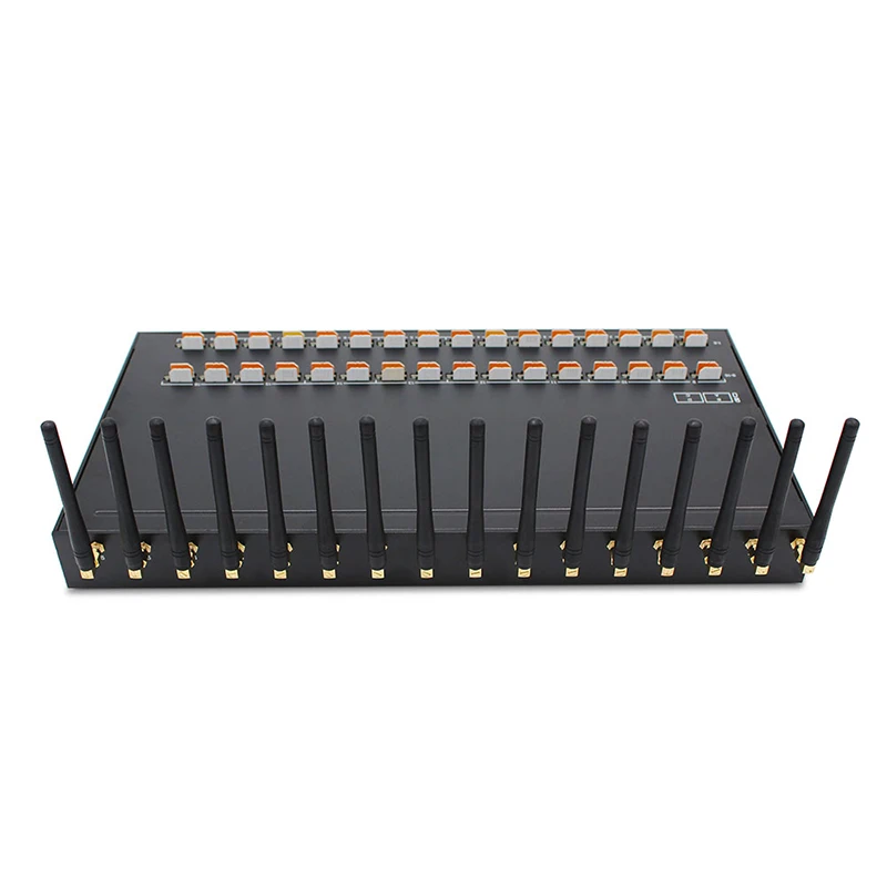 

Multi SMS Modem API sms gateway modem anti sim block gatewa 4G 16 Port Bulk SMS Device, 64 SIM Card, Black