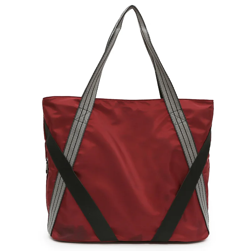 

Large Capacity Daily Girls Beach Bag Hobo Bag Fabric Travel Bag Cheap, Wine red