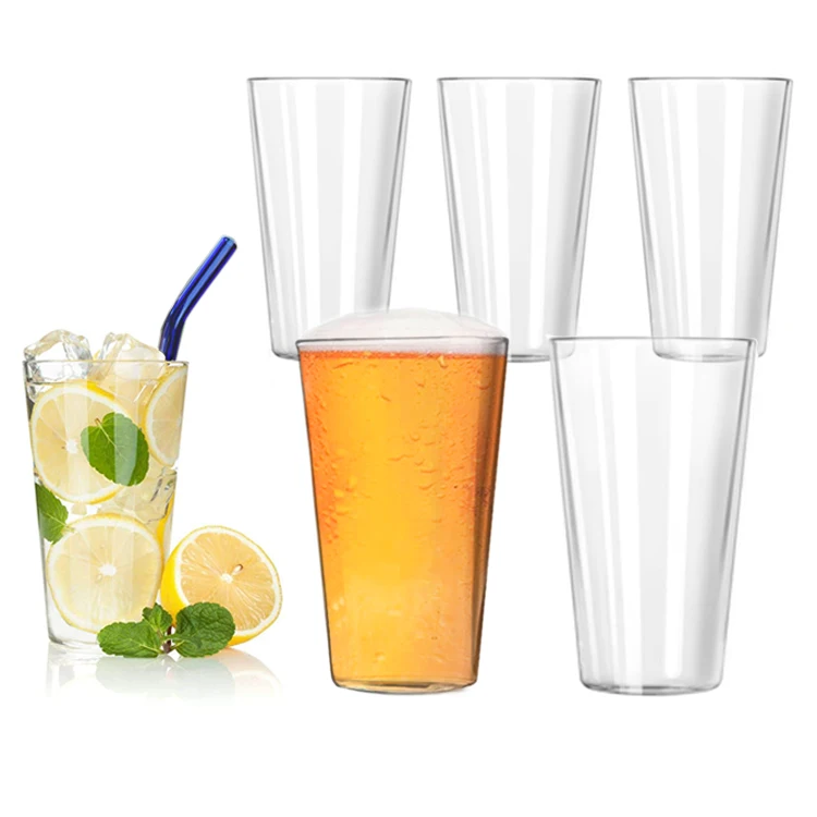 

High Quality Customized Logo Sublimation Printing Bar Glassware Clear Glass Beer Mug 16OZ