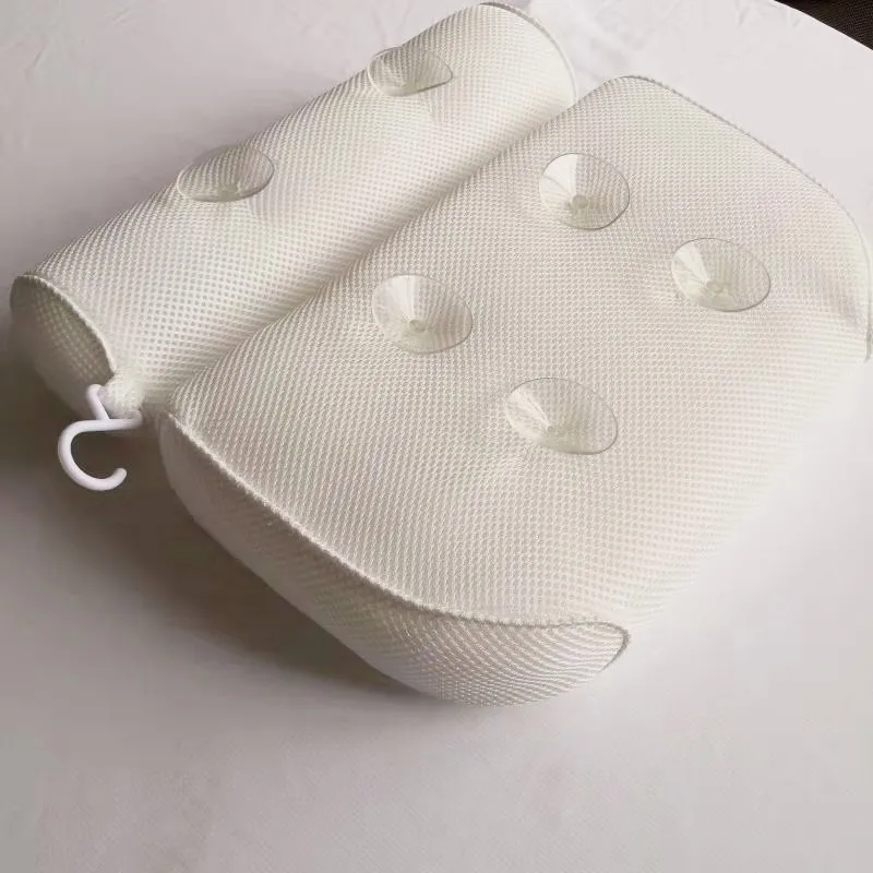 
2020 New 3D Mesh Bath Tub Cushion Spa Cushion With Suction Cups Comfortable Bath Tub Pillow 