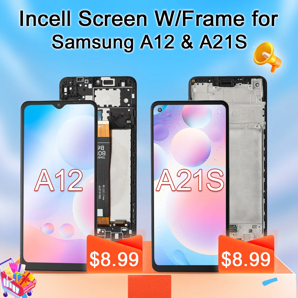 

Promotional Mobile Phone LCDs SK Incell Screen for Samsung Galaxy A12 A21S LCD Screen with frame for Galaxy A12 A21s LCD Display