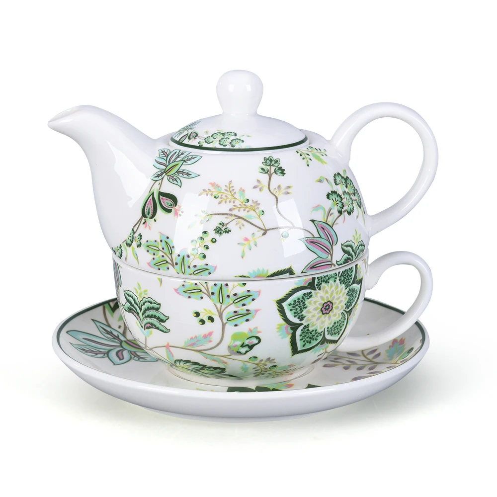 Ceramic Cute Green Teapot And Cup Set With Bucket Gift Box Buy Ceramic Teapots,Teapot With