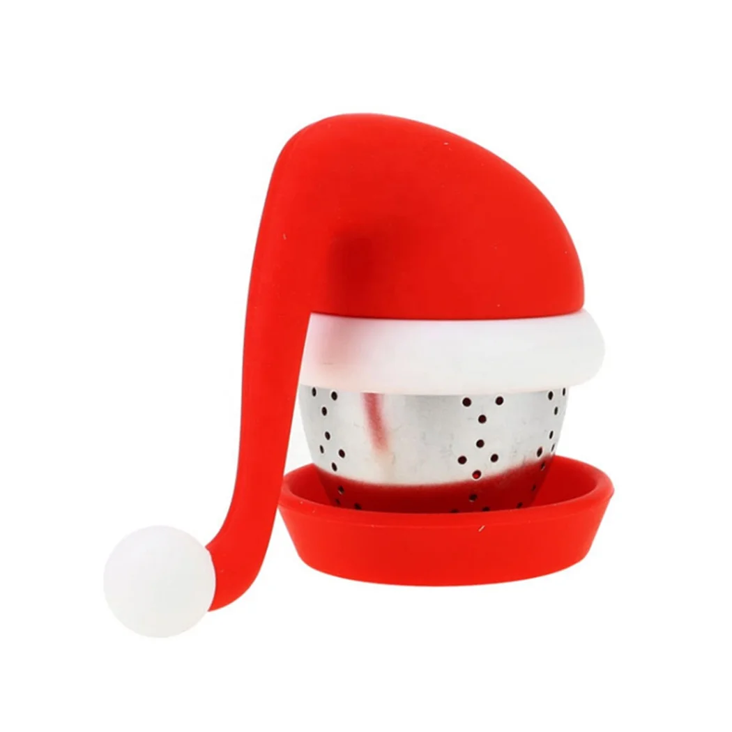 

Wholesale Cute Christmas Hat Tea Infuser Eco-friendly BPA Free Silicone Tea Infuser