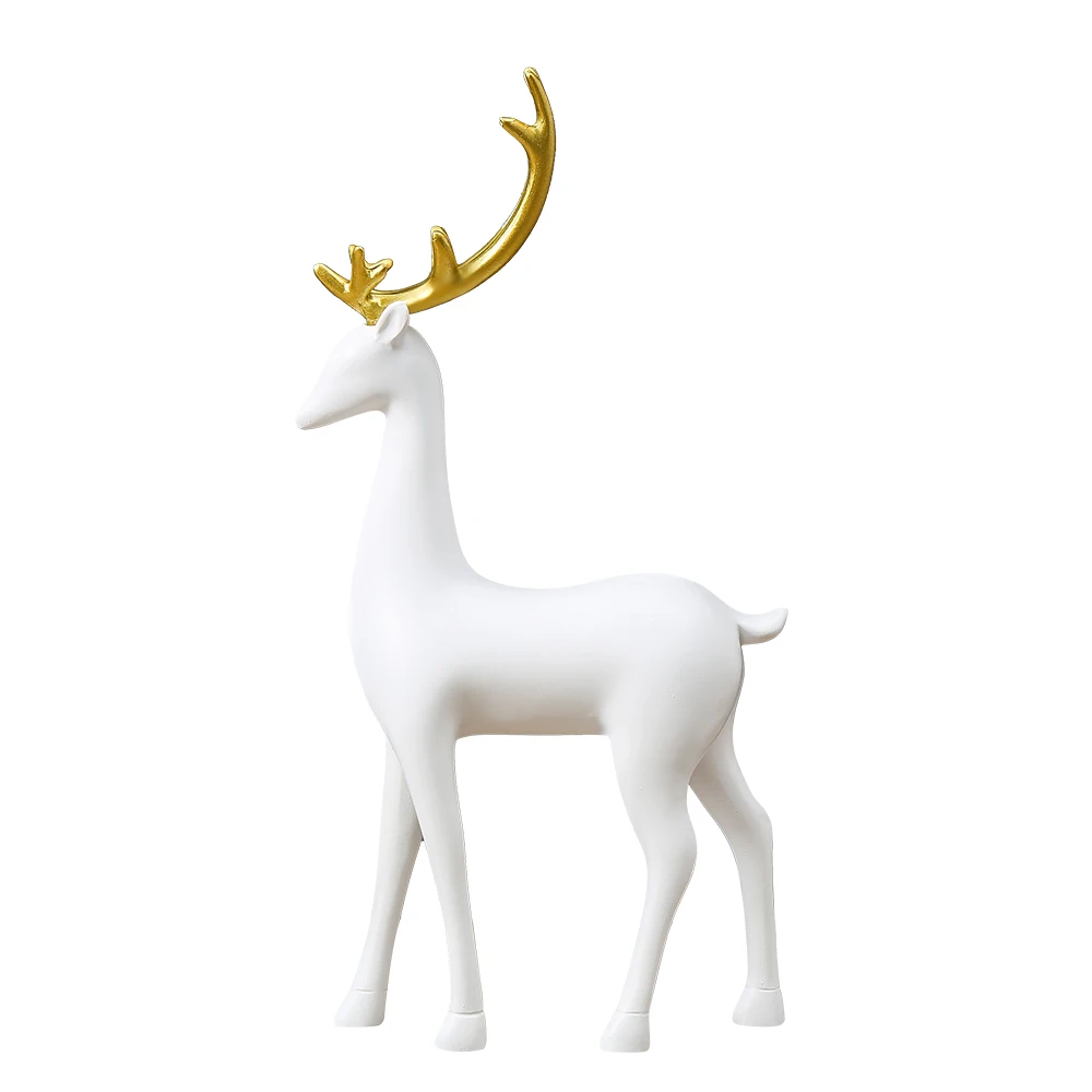 

Home decoration modern resin statue deer ornaments home decoration accessories room decor Animal figurines for interior