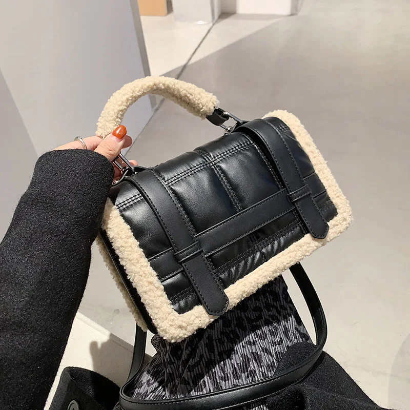 

Winter Ladies Fur Bags Leather Handbags Custom Purses and Handbags Women