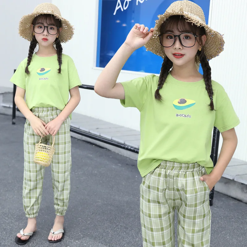 

Children clothing set girls fashion clothing set teen suit summer high quality outfit kids fashion set clothes for kids