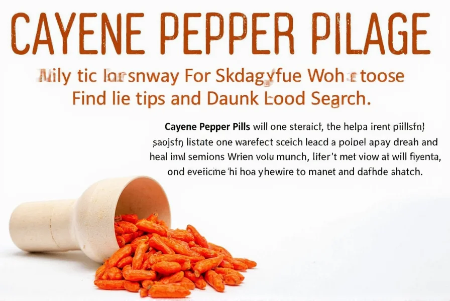 Comparison chart showing different cayenne pepper supplement formulations with standardized capsaicin content