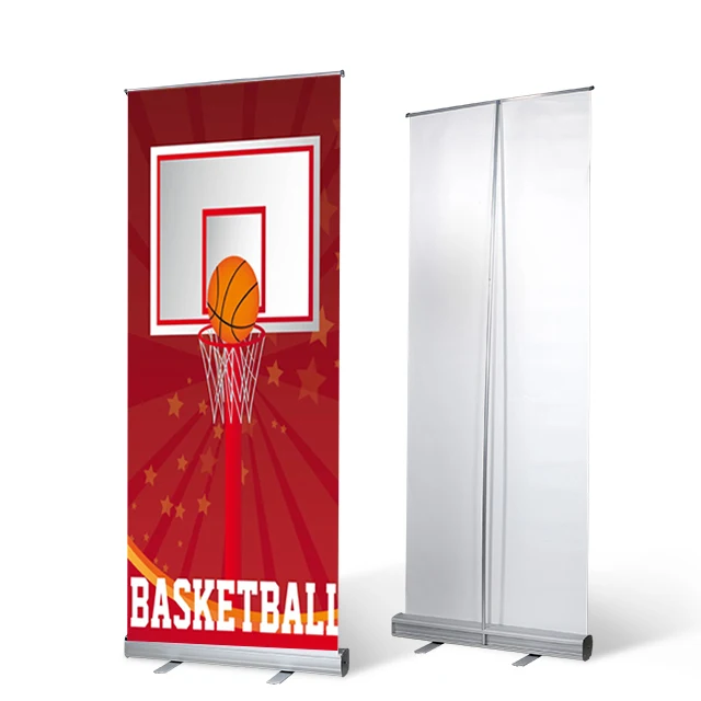 

Hot retractable YZ advertising 80*200 pull up stand classic E aluminum display roll up banner