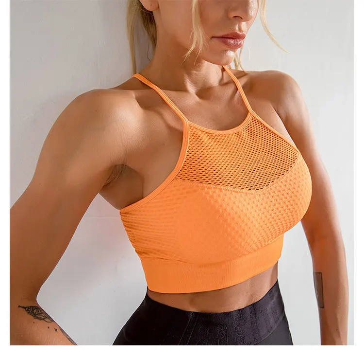 

Women Seamless Hollow Out Sports Bra Light Support Workout Gym Vest