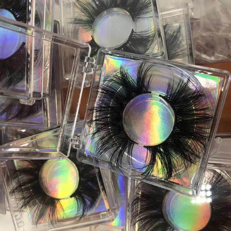 

vendor wholesale price handmade nature mink eyelashes thick long false eye lashes set 3 pairs, Natural black