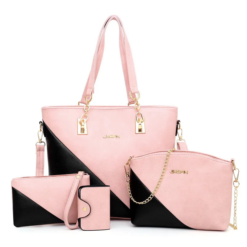 

2020 new designer high quality women's pu leather 4-piece bag handbag sets
