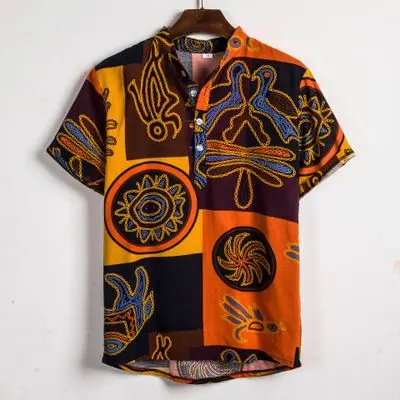 

Hot sale short sleeve custom vintage latest designs shirt for men