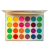 

2019 summer 24 color luminous glitter eyeshadow high pigment custom eye shadow palette glow in dark maquillaje