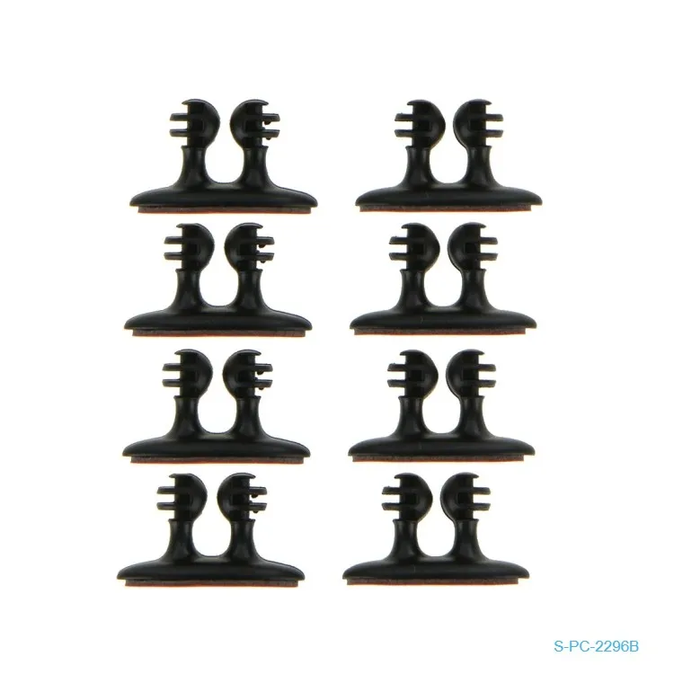 

hot selling 8 PCS DM-003 Car Cable slicone cable clip with Adhesive, Black