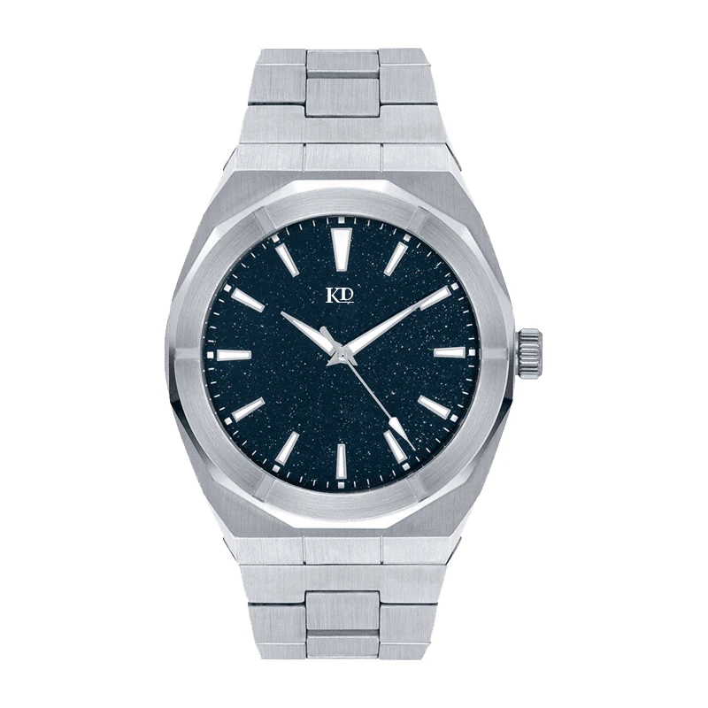 

Multi-color selection stainless steel minimalist watch luxury starry men watches, Silver, rose gold, black, gold