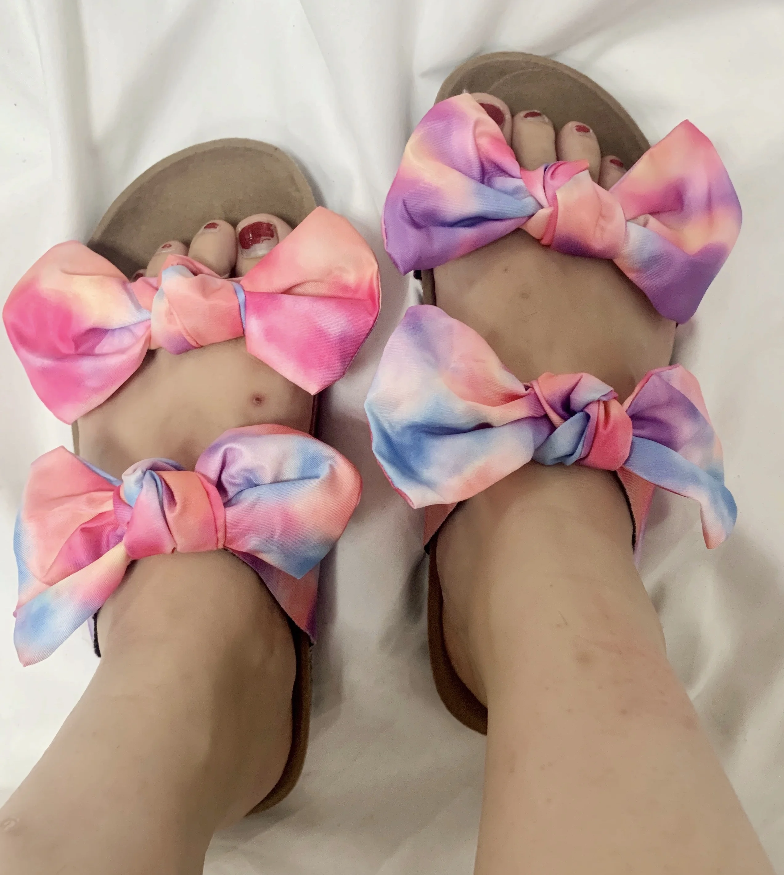 

2021 wholesale fashion lady beach slide New style Slippers Women flat Tie-dye bandana sandals women, As per customer's request