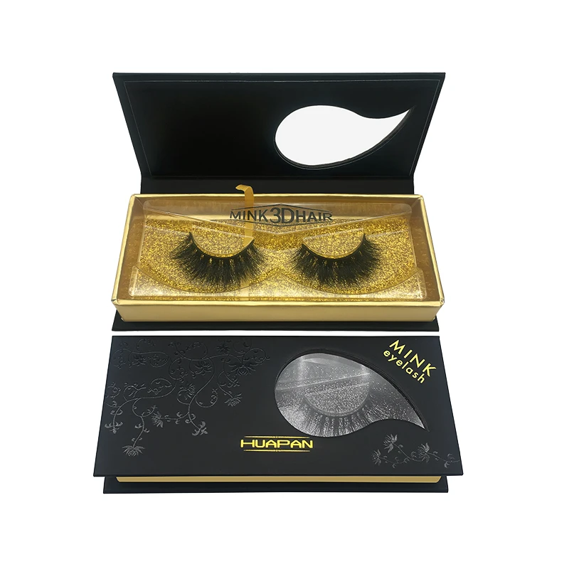 

Luxury Black Gold Package Eyelash Vendors Mink Eyelashes Private Label