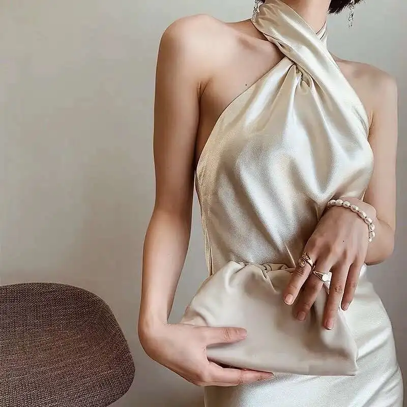 

dresses women lady elegant halter neck backless party dresses