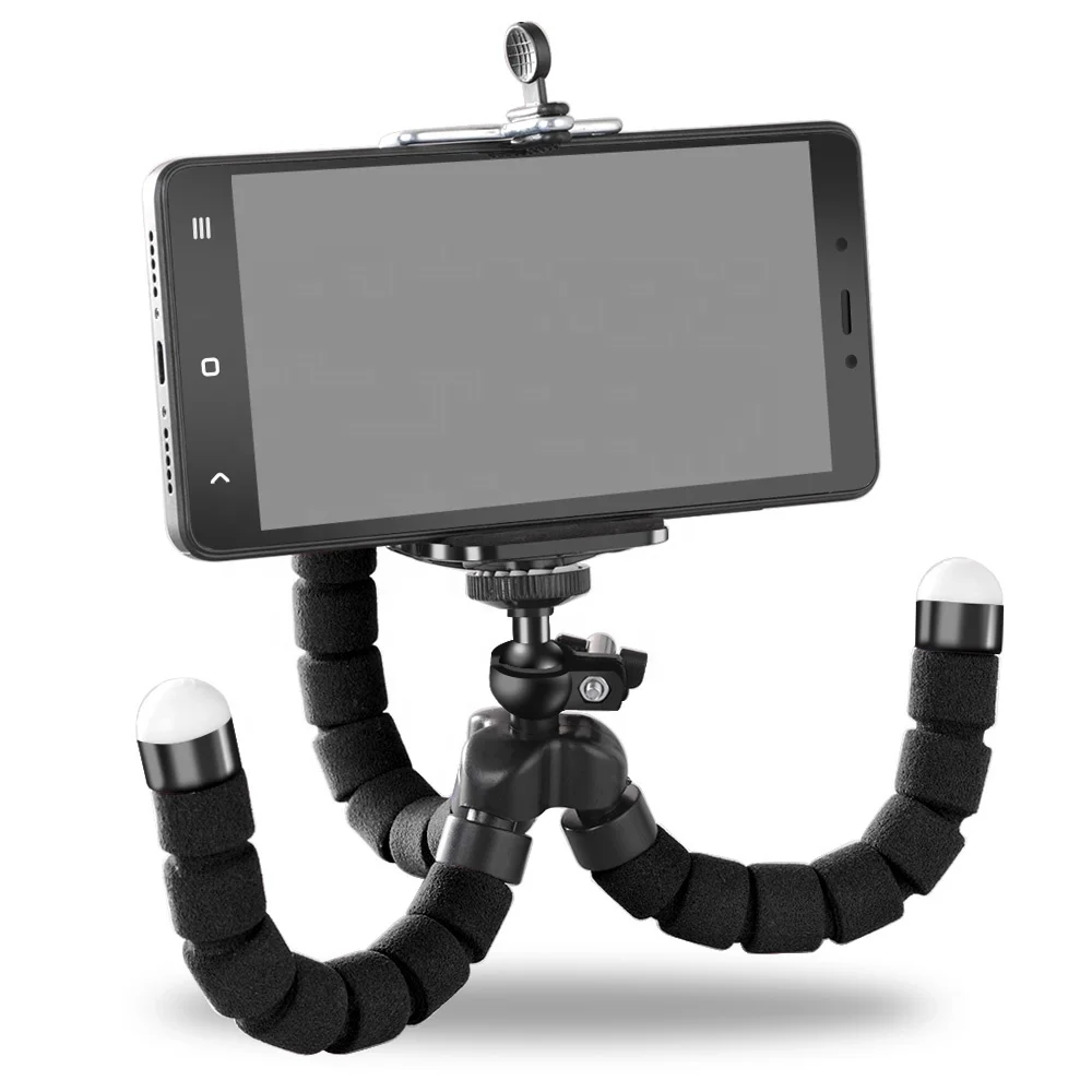 

Mini Phone tripod, Portable and Adjustable Camera Stand Holder with Wireless Remote and Universal Clip, Compatible with iPhone