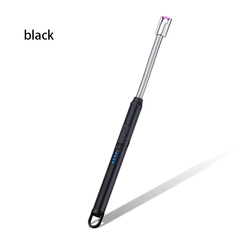 

Safety Switch Stove Kitchen Lighter with LED Battery Display , for camping /Grill/Candle/BBQ with HOOK, Mix colors