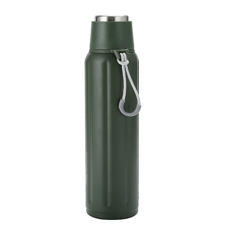 

Travel Stainless Steel Insulated Thermo Bottle Sport Bottle Portable, Army green / cyan / rose