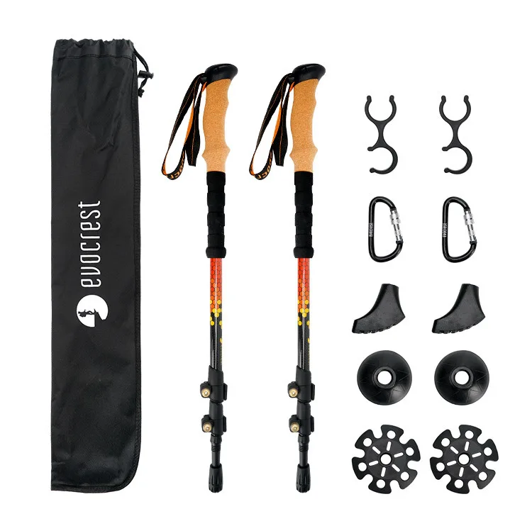 

Ultra-light 99% carbon trekking pole telescopic hiking walking sticks trekking polefor promotion