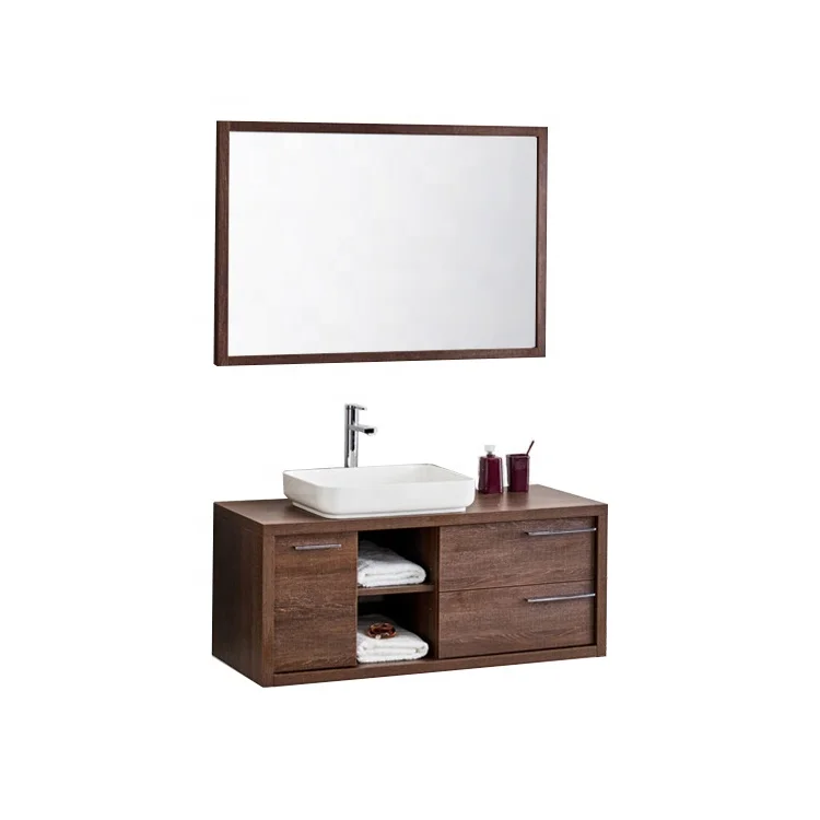 Popular Durable Bath Vanity Top Set Wall Hung Bathroom Sink Vanity Cabinet Unit