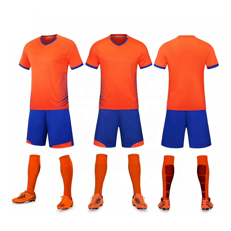 

Sportswear Stocked Training Jersey Sets with Socks Sublimated Kids Soccer Uniform No Logo, Any colors can be made