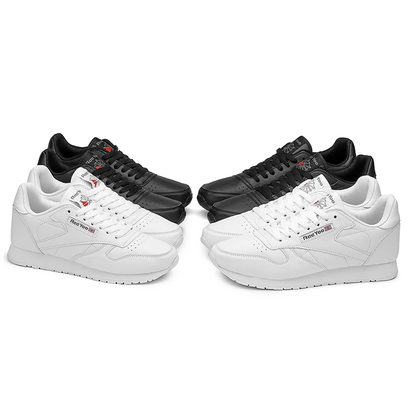 

Wholesale high quality wear rubber white and black Reebok casual shoes, White, black