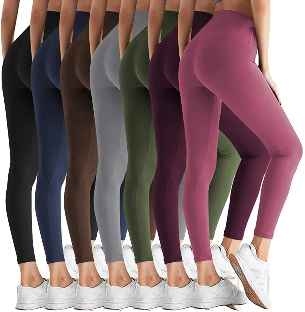 

Women Plus Size Ladies Leggings Fitness Sport Workout Super Soft Colorful High Waist Pants Leggings Black, Black, red, wine, royal blue, olive, etc
