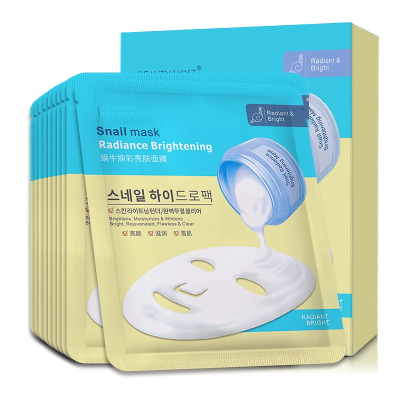 

repair skin barrier snail facial mask whitening deep moisturizing facial mask